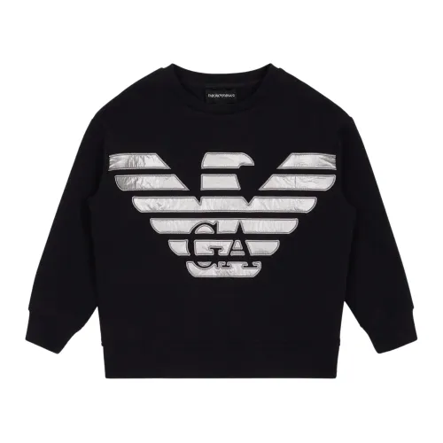 Armani , Sweatshirt with maxi eagle art. 3l4mj6 ,Black female, Sizes: