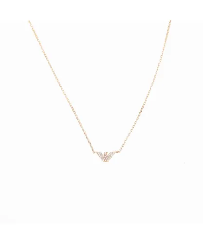 Armani Womens Accessories Rose Gold-Tone Sterling Silver Necklace in Gold - One Size