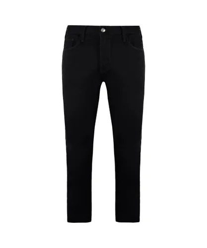 Armani Womens Emporio J85 Regular Fit Mens Black Jeans Cotton