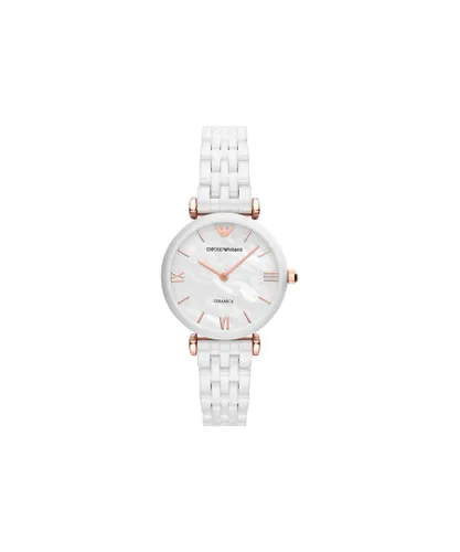 Armani Womens Ladies AR1486 Ceramic Watch - White - One Size