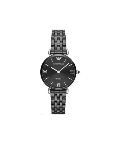 Armani Womens Ladies AR1487 Ceramic Watch - Black - One Size