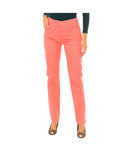 Armani Womens Long stretch fabric pants 3Y5J18-5NZXZ woman - Pink Cotton