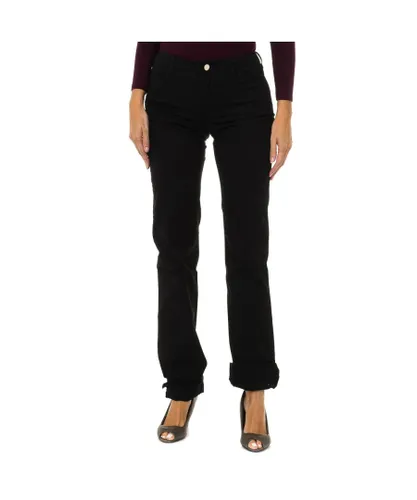 Armani Womens Long stretch fabric pants 3Y5J85-5NZXZ woman - Black Cotton