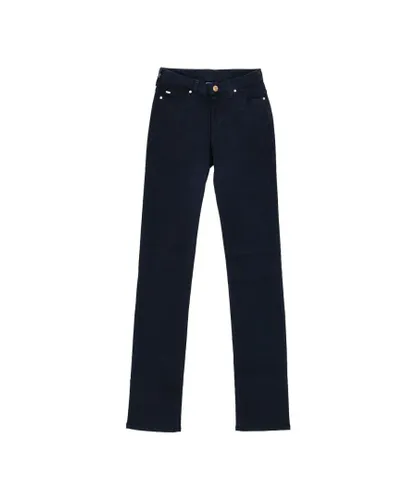 Armani Womens Long stretch fabric pants 6Y5J85-5N2FZ woman - Blue Cotton