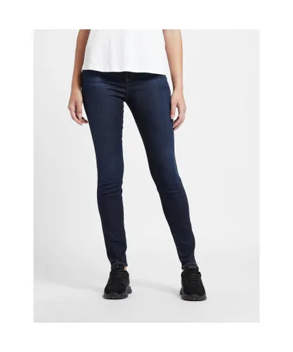 Armani Womenss J64 High Waist Skinny Jeans in Blue Cotton