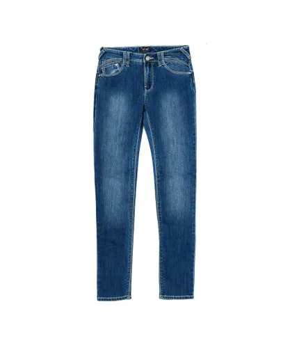 Armani Womenss long skinny fit jeans C5J28-8K - Blue Cotton