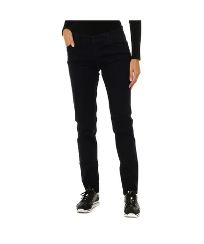 Armani Womenss long skinny fit pants 6X5J28-5DZFZ - Blue Cotton