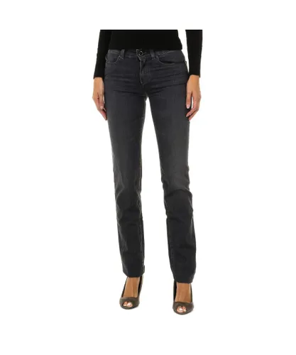 Armani Womenss long slim fit denim pants B5J18-1G - Grey Cotton
