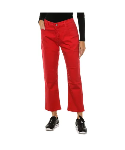 Armani Womenss long stretch denim pants 3Y5J10-5D1RZ - Red Lyocell
