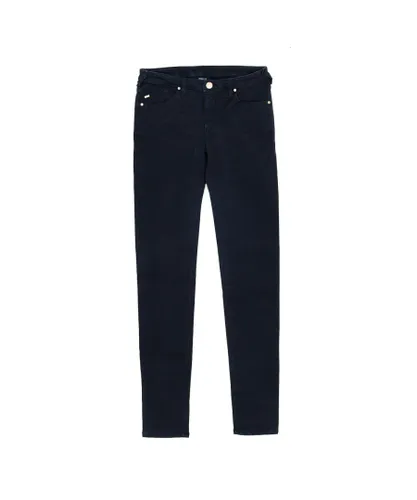 Armani Womenss long stretch denim pants 6Y5J28-5N2FZ - Blue Cotton
