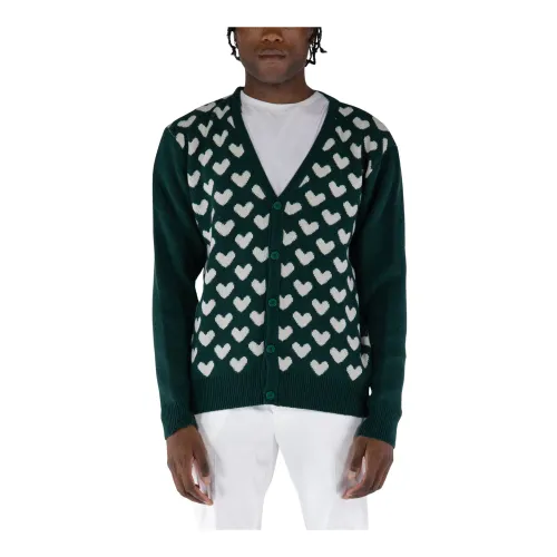 Arte Antwerp , Heart Jacquard Sweater ,Multicolor male, Sizes:
