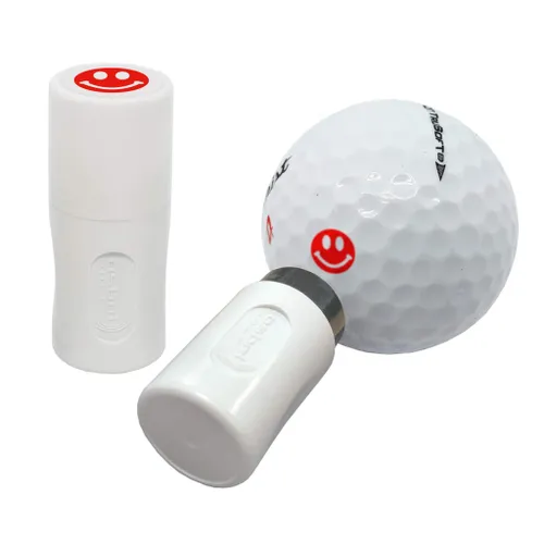 Asbri Golf Happy Face Ball Stamper - Red