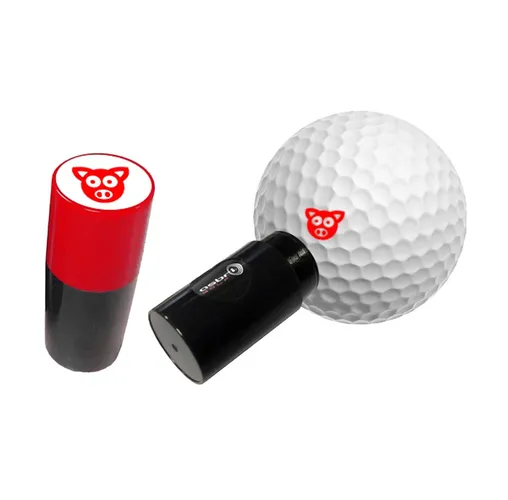 Asbri Golf Pig Ball Stamper - Red