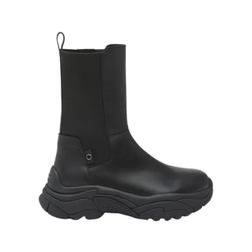 ASH , Adapter Leather Boots ,Black female, Sizes: