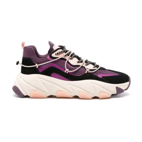 ASH , ASH Nubuck #Blk Sneakers for Women ,Purple female, Sizes:
