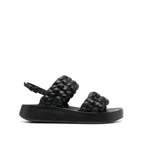 ASH , Black Braided Strap Sandals ,Black female, Sizes: