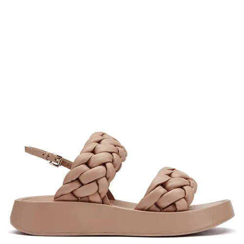 ASH , Braided Leather Sandals Voyage Nude ,Beige female, Sizes: