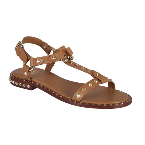 ASH , Cinnamon Ariel Gold Sandals ,Brown female, Sizes: