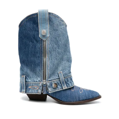 ASH , Denim Blue Boots Dazed01 ,Blue female, Sizes:
