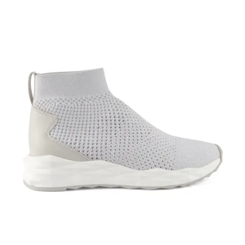ASH , Marble Knit and Leather Trainers ,White female, Sizes: