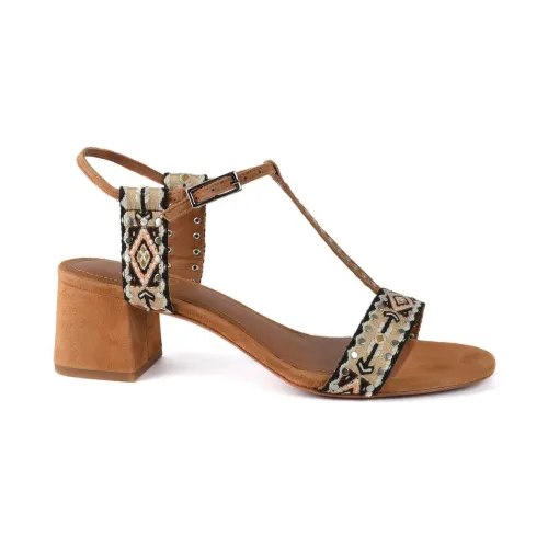 ASH , Rafaela Heeled Sandals ,Brown female, Sizes: