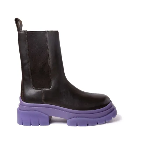 ASH , Storm Lace Up Leather Boots ,Black male, Sizes: