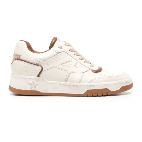 ASH , White Leather Sneakers with Panelled Design ,White female, Sizes: