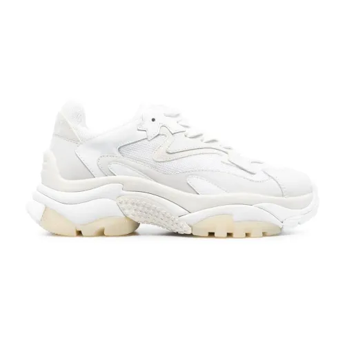 ASH , White Sneakers with Embroidered Logo and Mesh Inserts ,White female, Sizes: