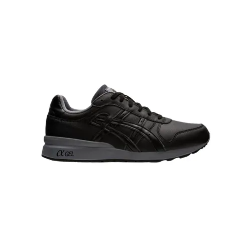Asics , Black Leather Gt-Ii Sneakers ,Black male, Sizes: