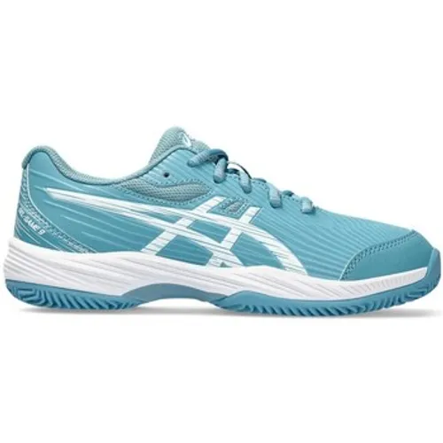 Asics  Gel-game 9 Gs Clay oc Gris Blue White  boys's Children's Tennis Trainers (Shoes) in Blue