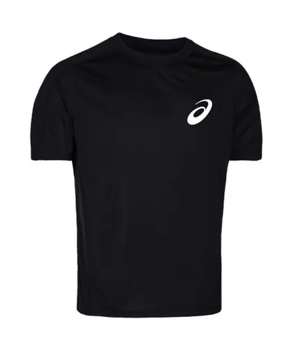 Asics Logo Mens Black T-Shirt Cotton