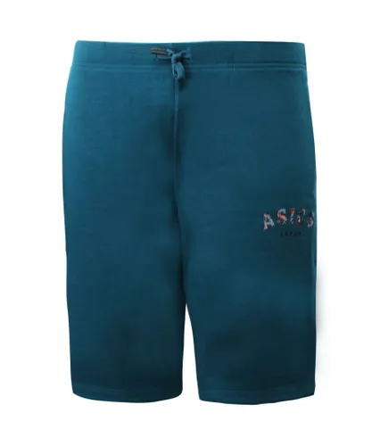 Asics Logo Mens Blue Shorts