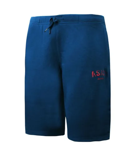 Asics Logo Mens Navy Shorts - Blue