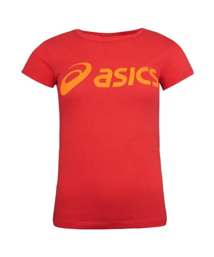 Asics Logo Womens Coral T-Shirt - Red