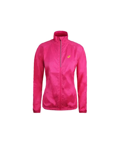 Asics Logo Womens Pink Wind Breaker Jacket