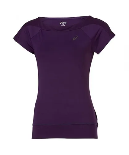 Asics Logo Womens Purple T-Shirt