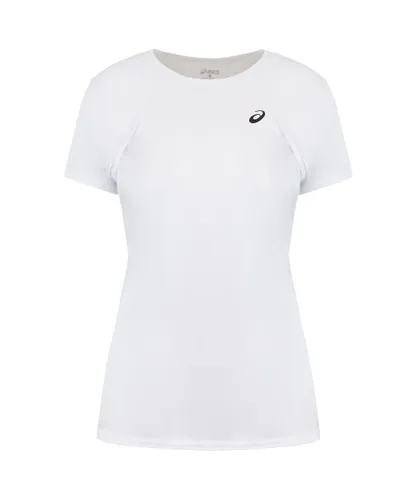 Asics Logo Womens White T-Shirt Cotton