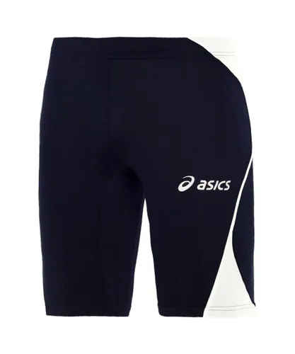 Asics Mens Sprinter Kids Navy Cycling Shorts - Blue Spandex