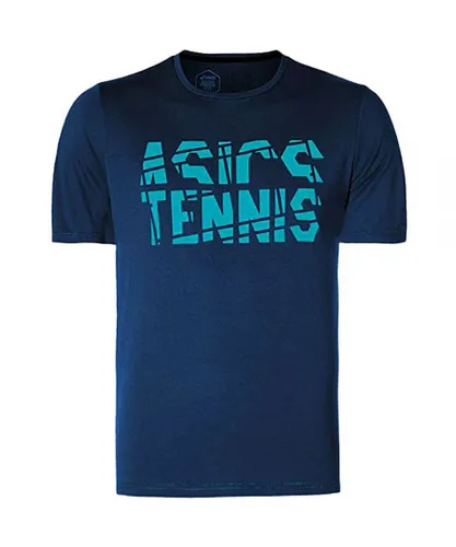 Asics Mens Tennis Kids Navy Blue T-Shirt