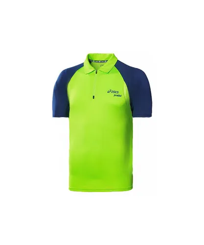 Asics Motion Dry Padel Mens Green Polo Shirt
