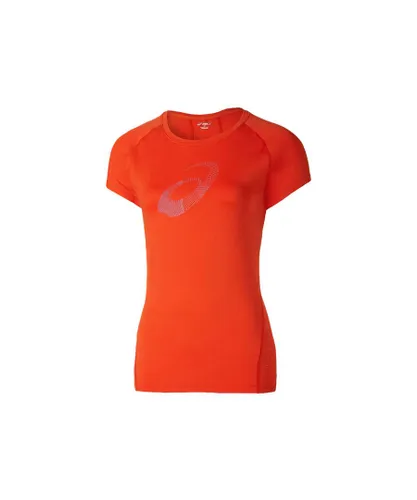 Asics Motion Dry Womens Orange Top