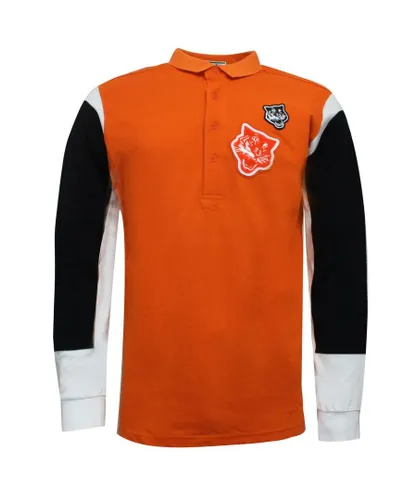Asics Onitsuka Tiger Mens Orange Polo Shirt