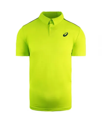 Asics Player Mens Green Tennis Polo Shirt