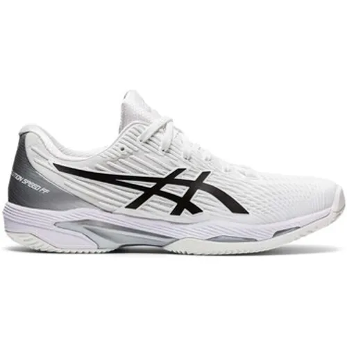 Asics  Solution Speed Ff 2 Clay White Black  men's Tennis Trainers (Shoes) in White