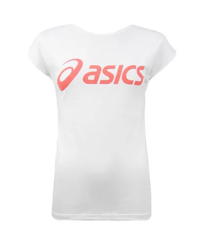 Asics Sports Essentials Womens White T-Shirt Cotton