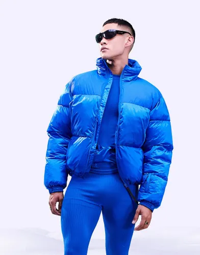 ASOS 4505 boxy puffer ski jacket-Blue