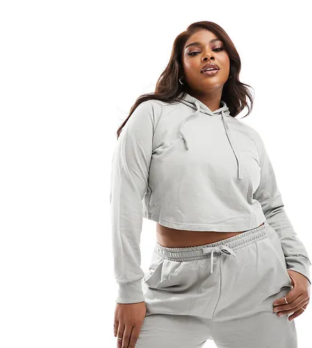 ASOS 4505 Curve Icon training hoodie in loopback jersey co ord-Grey