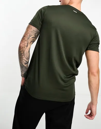 ASOS 4505 Icon training t-shirt with quick dry in khaki-Green