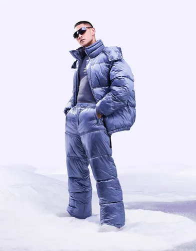 ASOS 4505 puffer ski pants in relaxed fit-Blue