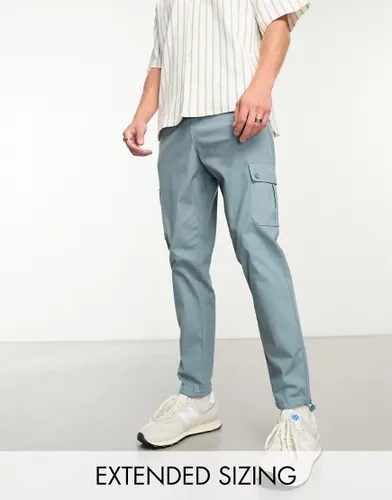 ASOS DESIGN cargo tapered trousers in grey